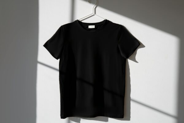 Night Zen - Minimalist Cotton Shirt – Deep Black